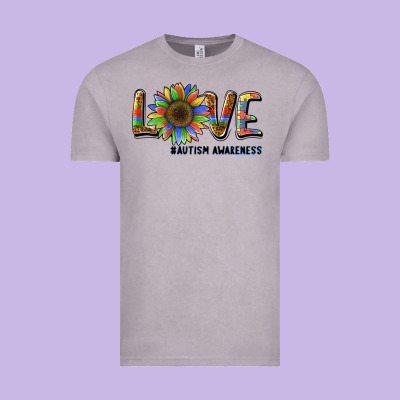 Love Sunflower Autism Awareness Vintage Tee Designed By Barkaloodesign