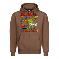 Chestnut roaring into preschool Zipper Hoodie - BundleAndBundleShop