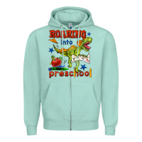 Seafoam roaring into preschool Zipper Hoodie - BundleAndBundleShop