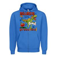 True Royal roaring into preschool Zipper Hoodie - BundleAndBundleShop