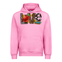 Fuchsia Pink love teacher Urban Hoodie - OliviaCreatesArt