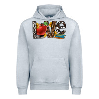 Heather Grey love teacher Urban Hoodie - OliviaCreatesArt