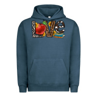 Pigment Midnight Navy love teacher Urban Hoodie - OliviaCreatesArt