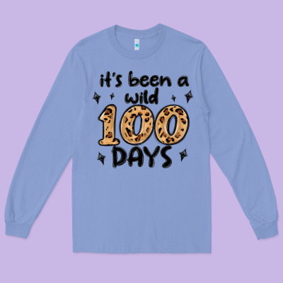 Its Been A Wild 100 Days Long Sleeve Tee Designed By Maliassmallbusiness