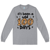Heather Grey its been a wild 100 days Long Sleeve Tee - MaliasSmallBusiness
