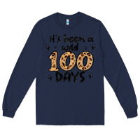 Navy its been a wild 100 days Long Sleeve Tee - MaliasSmallBusiness