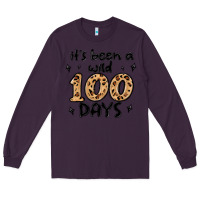 Plum its been a wild 100 days Long Sleeve Tee - MaliasSmallBusiness