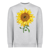 Heather Grey bambino sunflower Heavyweight Sweatshirt - LillyAllenDesigns