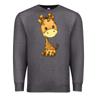 Charcoal Heather giraffe Premium Sweatshirt - texasbilliewilder