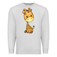 Dove Grey giraffe Premium Sweatshirt - texasbilliewilder