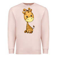 Pale Pink giraffe Premium Sweatshirt - texasbilliewilder