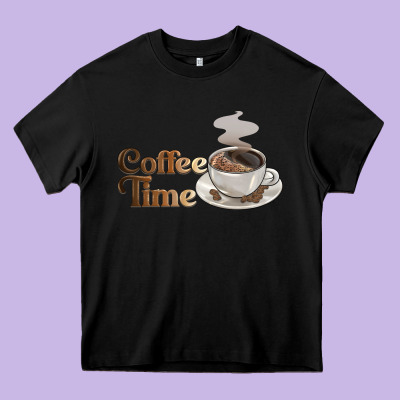 Coffee Time Heavy Core Tee Designed By Barkaloodesign