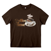 Chocolate Brown coffee time Heavy Core Tee - BarkalooDesign