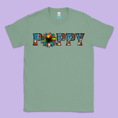 Poppy Cowhide Sunflower Classic Tee Designed By Jasminsmagicworld