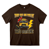 Chocolate Brown they see me rollin they waiting Heavy Core Tee - texasbilliewilder