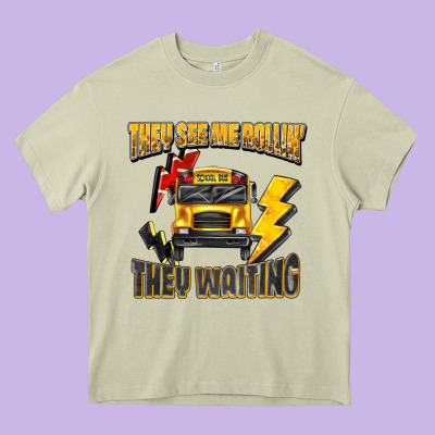 They See Me Rollin They Waiting Heavy Core Tee Designed By Texasbilliewilder