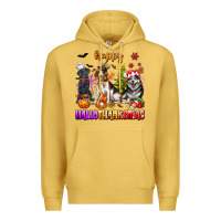 Happy Hallothanksmas Dogs Premium Hoodie | Teevron