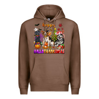 Chestnut happy hallothanksmas dogs Premium Hoodie - texasbilliewilder