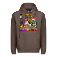 Coffee happy hallothanksmas dogs Premium Hoodie - texasbilliewilder