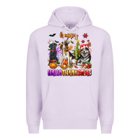Lilac happy hallothanksmas dogs Premium Hoodie - texasbilliewilder