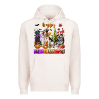 Pale Pink happy hallothanksmas dogs Premium Hoodie - texasbilliewilder