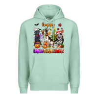 Seafoam happy hallothanksmas dogs Premium Hoodie - texasbilliewilder