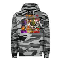 Slate Camo happy hallothanksmas dogs Premium Hoodie - texasbilliewilder