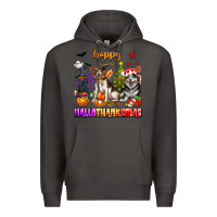 Smoke happy hallothanksmas dogs Premium Hoodie - texasbilliewilder