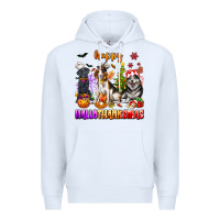 White happy hallothanksmas dogs Premium Hoodie - texasbilliewilder