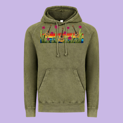 Mexican Sombrero Guitar Libbey Glass Vintage Hoodie Designed By Bundleandbundleshop