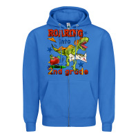 True Royal roaring into 2nd grade Zipper Hoodie - BundleAndBundleShop