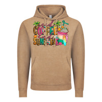 Iced Coffee And Sunshine Summer Vintage Hoodie | Teevron