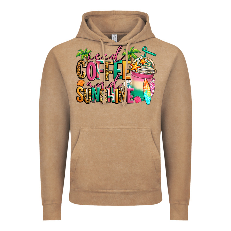Iced Coffee And Sunshine Summer Vintage Hoodie by Jasminsmagicworld | Teevron