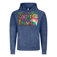 Vintage Denim iced coffee and sunshine summer Vintage Hoodie - Jasminsmagicworld