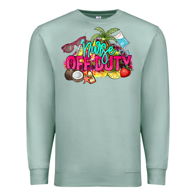 Nurse Off Duty Premium Sweatshirt by NancyCooperArtShop | Teevron