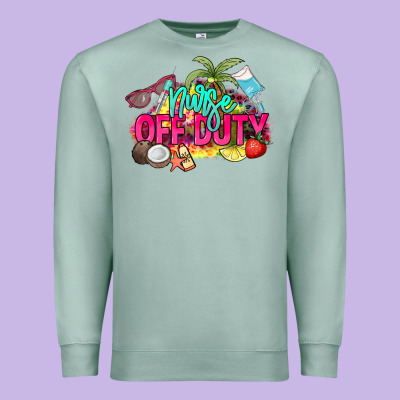 Nurse Off Duty Premium Sweatshirt Designed By Nancycooperartshop