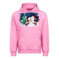 Fuchsia Pink teeth snow party costom ado Urban Hoodie - OliviaCreatesArt