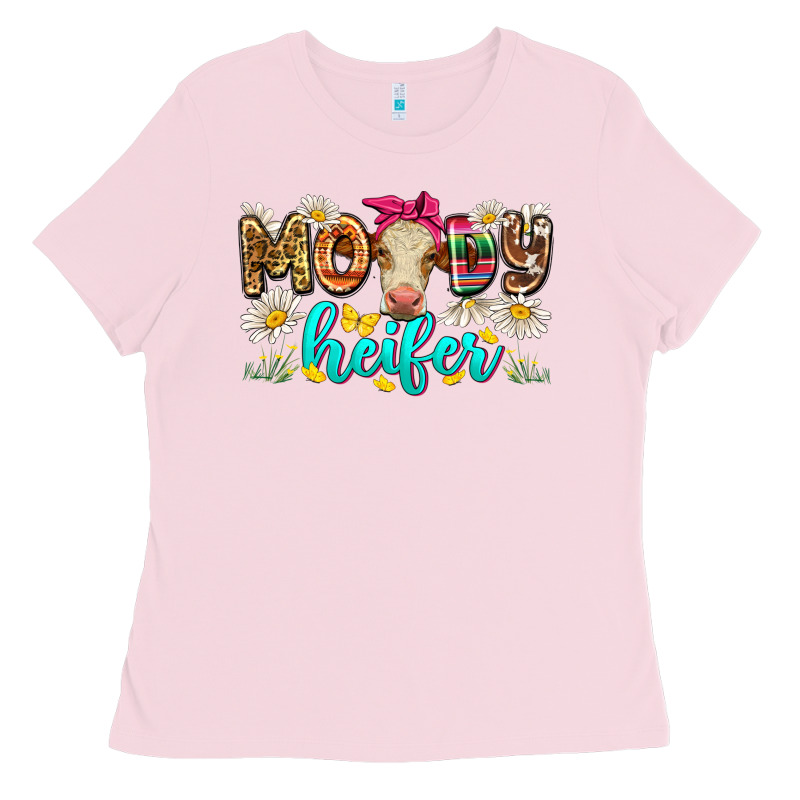 Moody Heifer Ladies Tee by Zillion Design Studio | Teevron