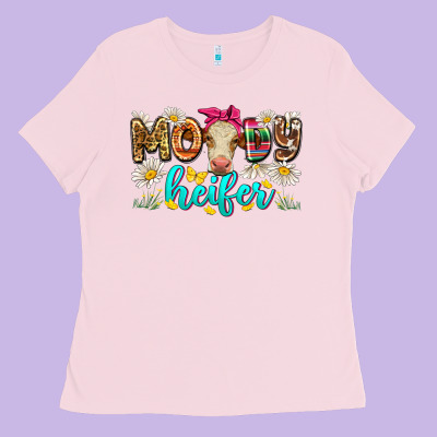 Moody Heifer Ladies Tee Designed By Zillion Design Studio