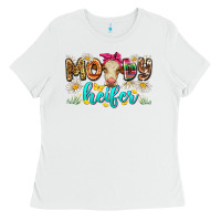 White moody heifer Ladies Tee - Zillion Design Studio
