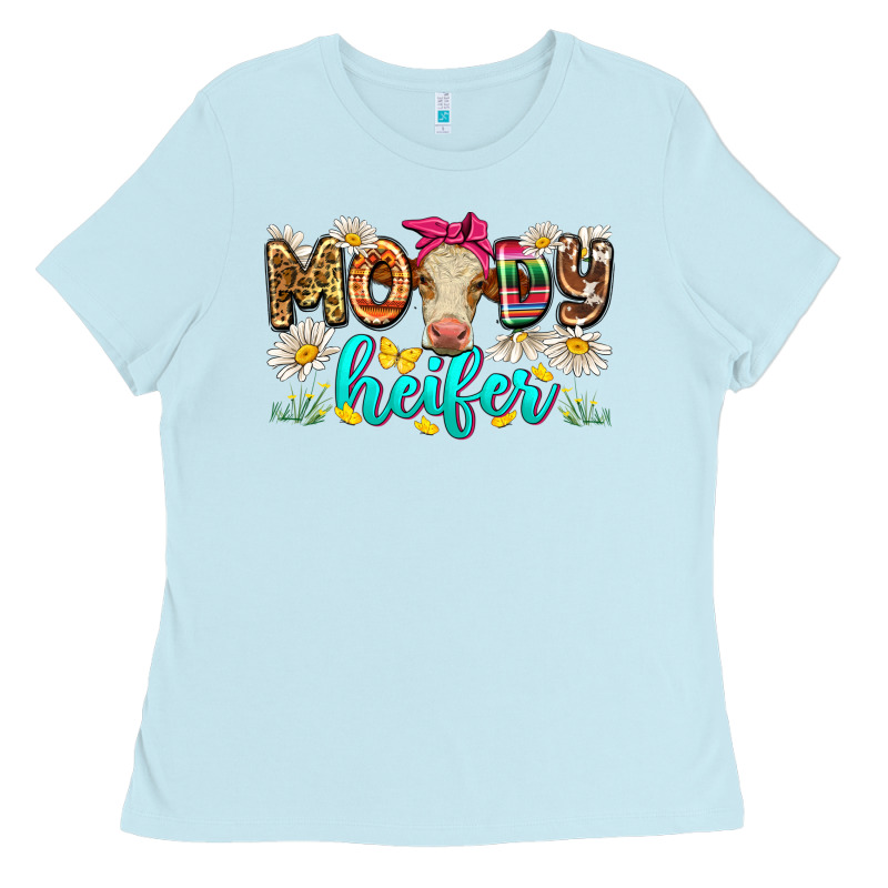 Moody Heifer Ladies Tee by Zillion Design Studio | Teevron
