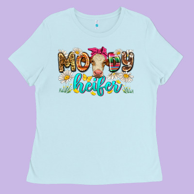 Moody Heifer Ladies Tee Designed By Zillion Design Studio