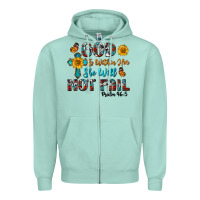 Seafoam god is within her she will not fail Zipper Hoodie - BundleAndBundleShop