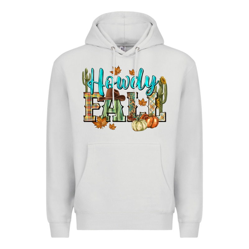 Western Howdy Fall Premium Hoodie by NancyCooperArtShop | Teevron