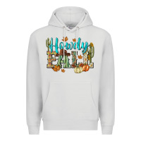 Dove Grey Western howdy Fall Premium Hoodie - NancyCooperArtShop