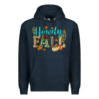 Navy Western howdy Fall Premium Hoodie - NancyCooperArtShop