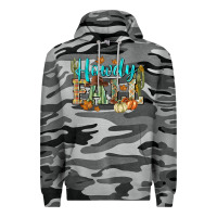 Slate Camo Western howdy Fall Premium Hoodie - NancyCooperArtShop