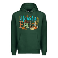 Sports Green Western howdy Fall Premium Hoodie - NancyCooperArtShop