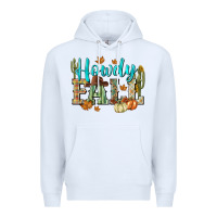 White Western howdy Fall Premium Hoodie - NancyCooperArtShop