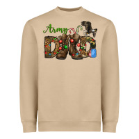 Mushroom Christmas Army Dad Heavyweight Sweatshirt - NancyCooperArtShop